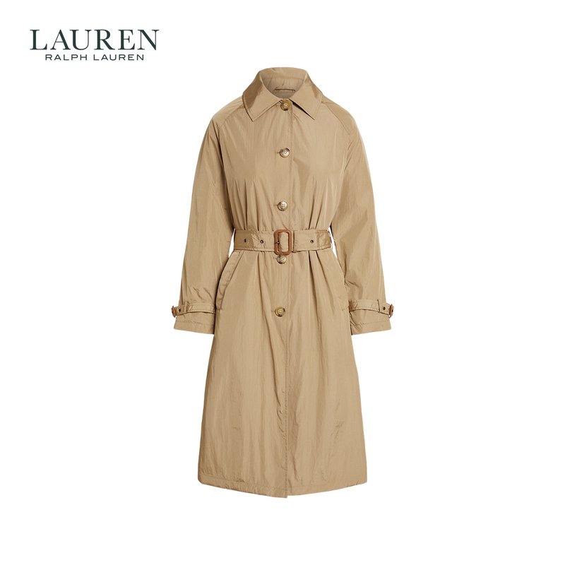 Lauren/Ralph Lauren Women's Spring 26 Collection Belted Taffeta Trench Coat Rl62969