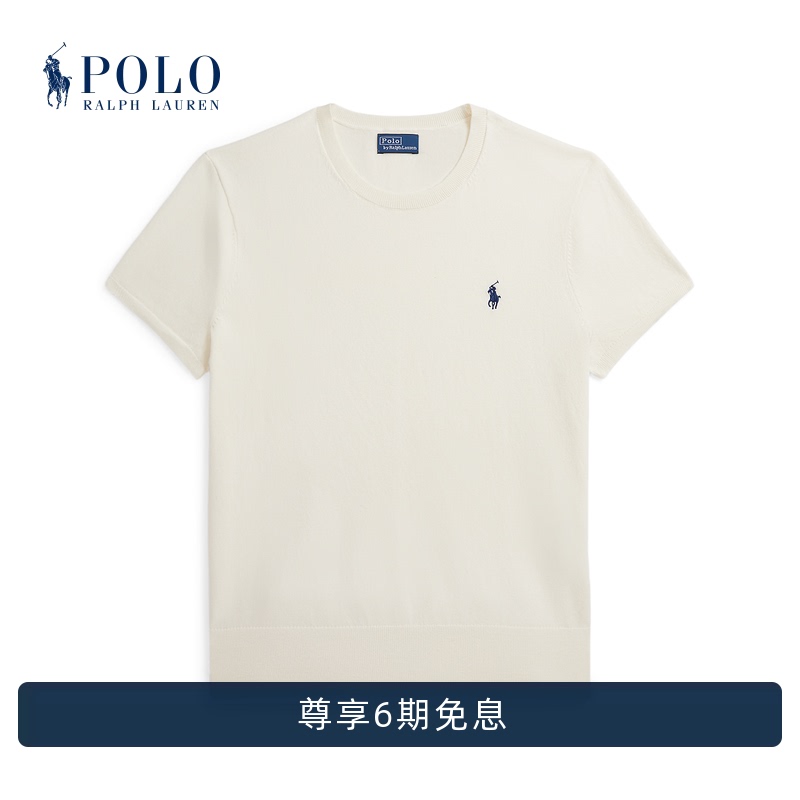 Ralph Lauren/Ralph Lauren Women's Classic Slim Fit Short Sleeve Crew Neck Knit Sweater