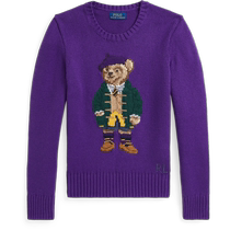 Ralph Lauren Girls Fall 24 Polo Bear Crew Neck Sweater RL42098