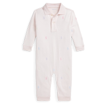 Ralph Lauren Baby and Child 24 Autumn Polo Pony Cotton Polo Jumpsuit RL41897
