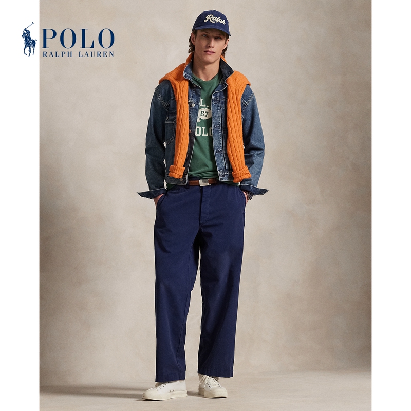 Ralph Lauren/Ralph Lauren Men's Classic Large Size Cotton Khaki Pants Rl19837 Ralph Lauren/Ralph Lauren Men's Classic Large Size Cotton Khaki Pants Rl19837