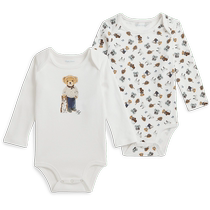 Ralph Lauren Baby and Child 24 Fall Two-Piece Polo Bear Cotton Jumpsuit RL41882