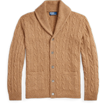 Ralph Lauren Mens 24 Early Fall Cashmere Green Fruit Collar Knitted Cardigan RL18482