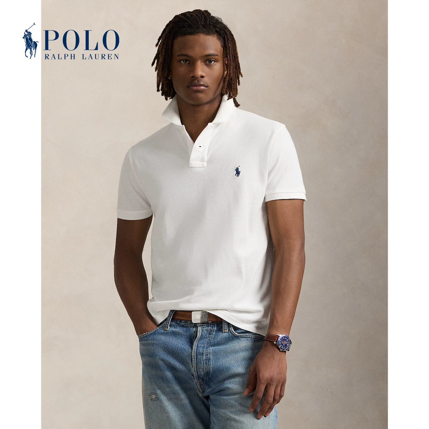 Ralph Lauren/мужская классическая стильная футболка из хлопка с сеткой RL12673