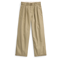 RRL Mens Fall 24 Pleated Cotton Chino Pants RL93768