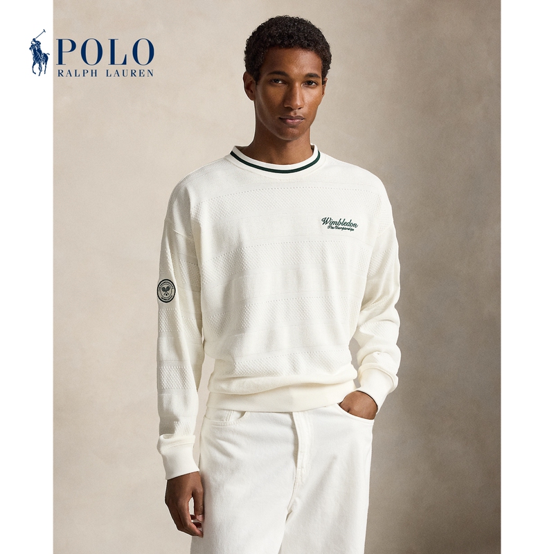 Ralph Lauren/Ralph Lauren Men's 26 Spring/Summer Wimbledon Retro Edition Cotton Sweatshirt Rl101089