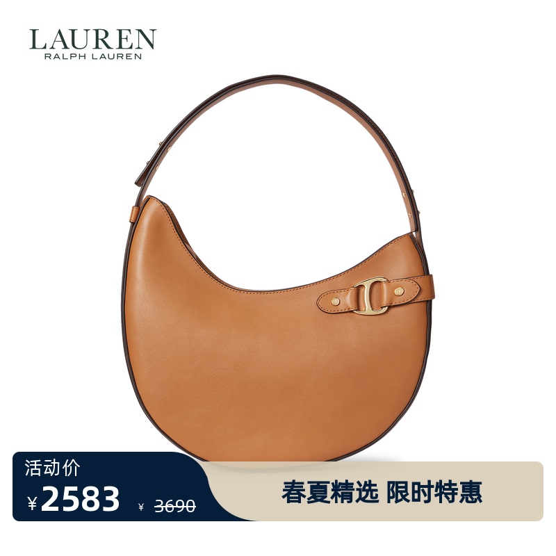 Lauren/Ralph Lauren Women's 2026 Early Spring Tasha Leather Large Shoulder Bag Rl70844