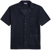 PURPLE LABEL Mens Fall 24 Loose Camp Collar Shirt RL93646