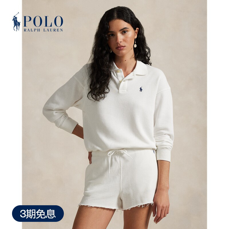 Ralph Lauren/Ralph Lauren Women's Classic Loose Fit Long-Sleeved Polo Shirt Rl26693 Ralph Lauren/Ralph Lauren Women's Classic Loose Fit Long-Sleeved Polo Shirt Rl26693
