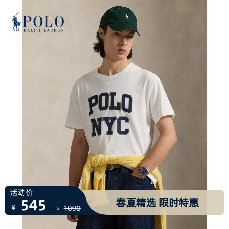 Ralph Lauren/Ralph Lauren Men's Spring 26 Classic Pattern Cotton T-Shirt Rl101038 Ralph Lauren/Ralph Lauren Men's Spring 26 Classic Pattern Cotton T-Shirt Rl101038
