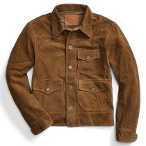 RRL Mens Classic Rough Cow Suede Jacket RL90778