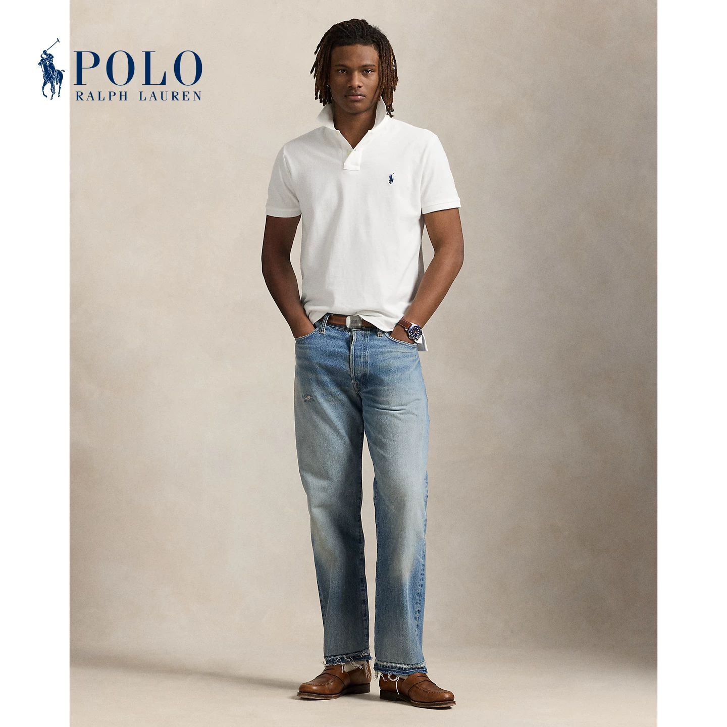 Ralph Lauren/мужская классическая стильная футболка из хлопка с сеткой RL12673