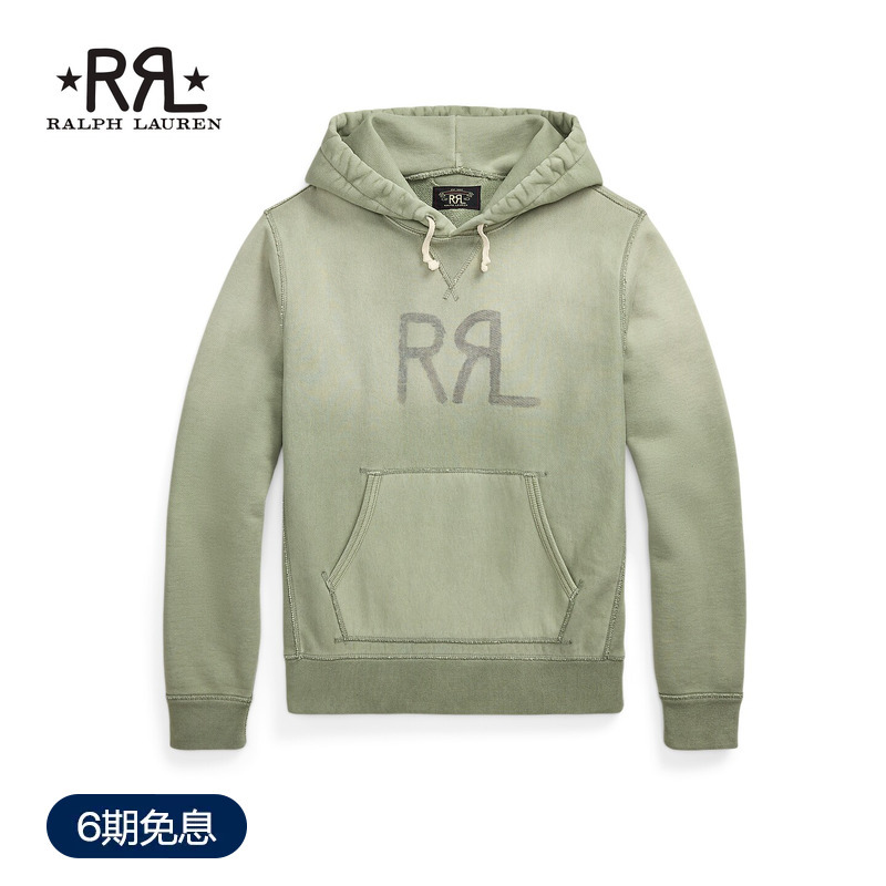 Rrl Men's Classic Double Rl Ranch Logo Cotton Hoodie Rl95292