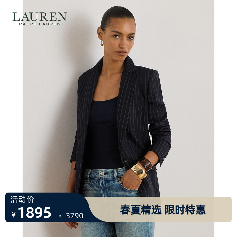 Lauren/Ralph Lauren Women's 2026 Early Spring Striped Twill Blazer Rl62912
