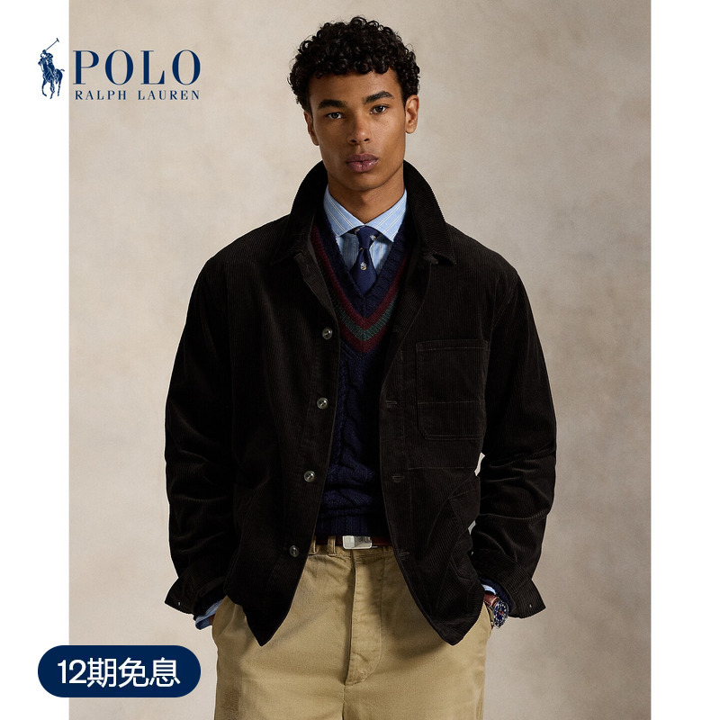 Ralph Lauren/Ralph Lauren Men's Classic Corduroy Cotton Utility Jacket Rl100124
