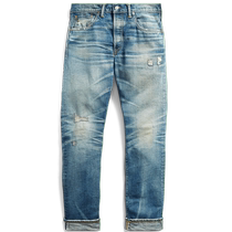 RRL Mens Classic Slim Fit Cotton Trim Jeans RL90184