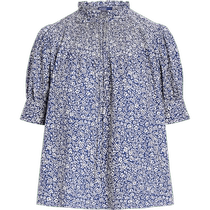 Ralph Lauren Womens 24 Early Spring Loose Floral Cotton Poplin Top RL25272