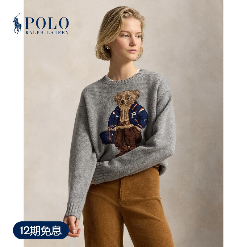 Ralph Lauren/Ralph Lauren Women's Clothing 26 Fall Polo Bear Loose-Fit Knitwear Rl28322
