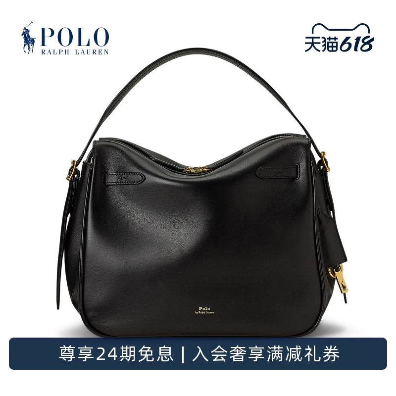 【Polo Id】Ralph Lauren/Ralph Lauren Women's Classic Leather Shoulder Bag Rl53616
