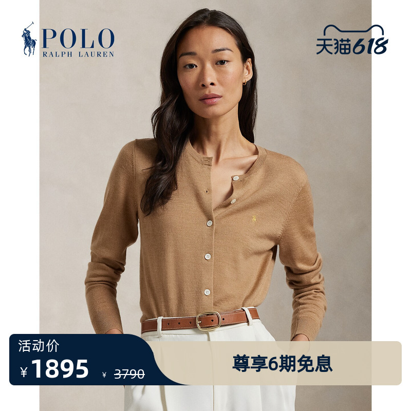 Ralph Lauren/Ralph Lauren Women's Classic Slim Fit Wool Knit Cardigan