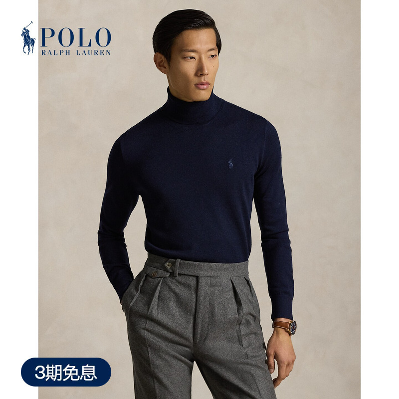 Ralph Lauren/Ralph Lauren Men's Classic Turtleneck Knitted Wool Sweater Rl18729 Ralph Lauren/Ralph Lauren Men's Classic Turtleneck Knitted Wool Sweater Rl18729