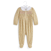 Ralph Lauren Baby Fall 24 Floral Pattern Cotton Foot Jumpsuit RL42237