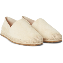 RRL mens 24 summer rough suede leather canvas loafers RL93687