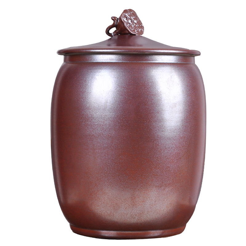Jingdezhen ceramic barrel ricer box sealing caddy fixings 30 kilo meters pot store content box moistureproof insect - resistant meter altar