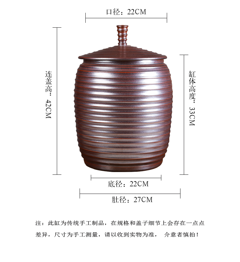 Jingdezhen ceramic barrel with cover ricer box sealing large tea tea cake flour cylinder cylinder cylinder grain storage tank
