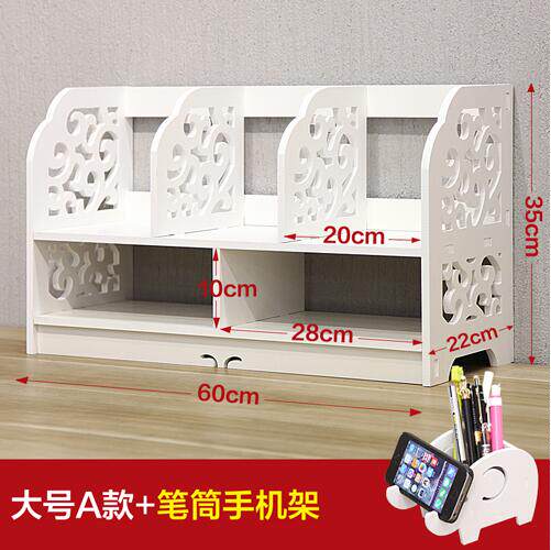 Bedroom bay window bookshelf lattice room Desktop shelf Storage table desk shelf Office desk Double-layer small