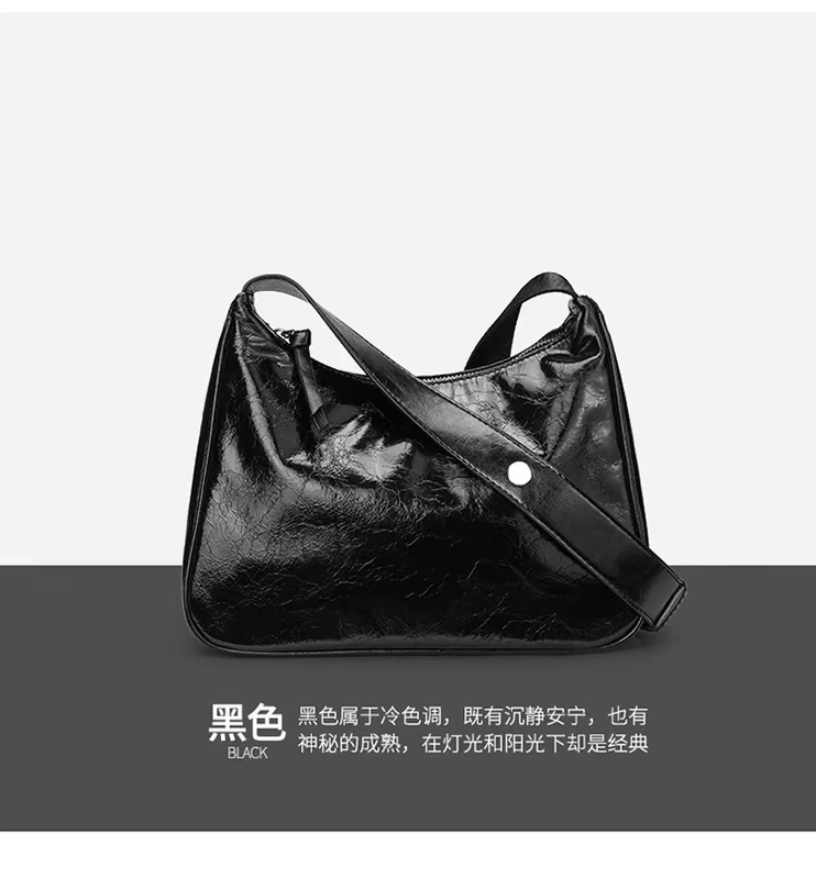 Túi đeo nách nhỏ ck phụ nữ 2020 mới hợp thời trang niche retro baguette bag túi trung niên túi da đeo vai phụ nữ - Túi xách nữ