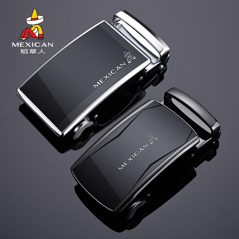 Scarecrow belt men's belt head 3 5CM alloy buckle trend business casual Korean pants belt head