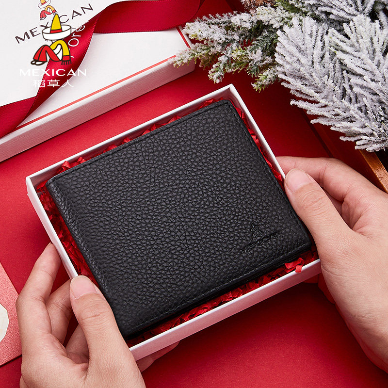 Scarecrow Wallet Male Leather 2021 New Short Young Business Men's Top Bull Leather Wallet