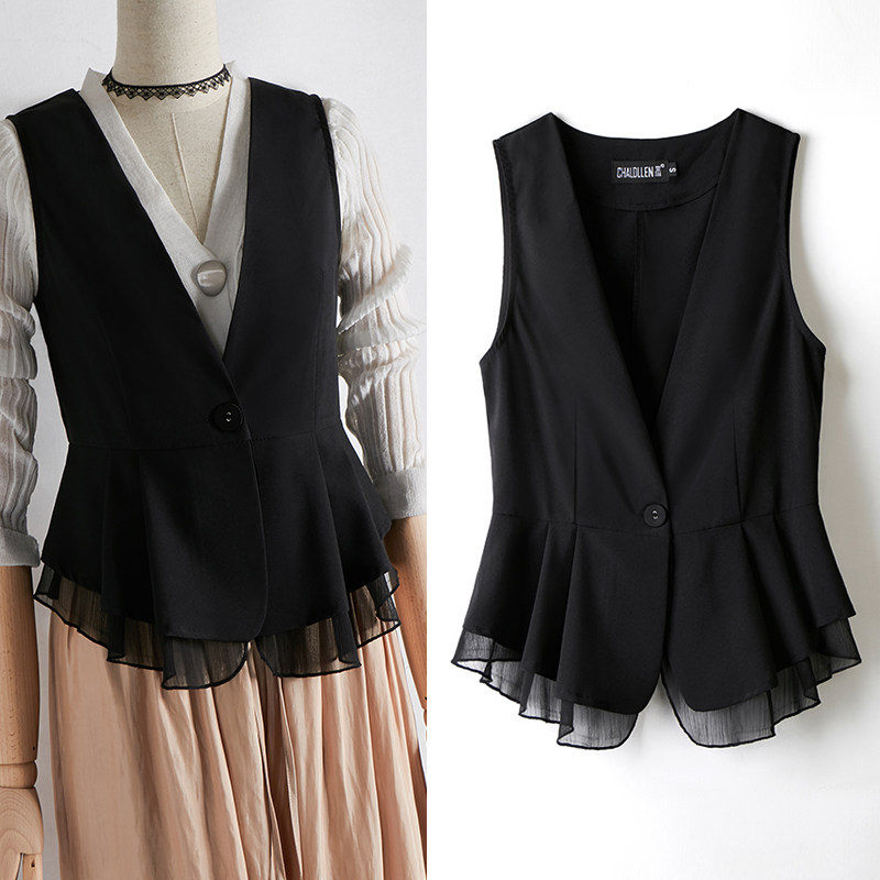 Waistcoat women's 2021 new summer slim fit 100 hitch 100 hitch fit summer vest sleeveless cardiovert 066