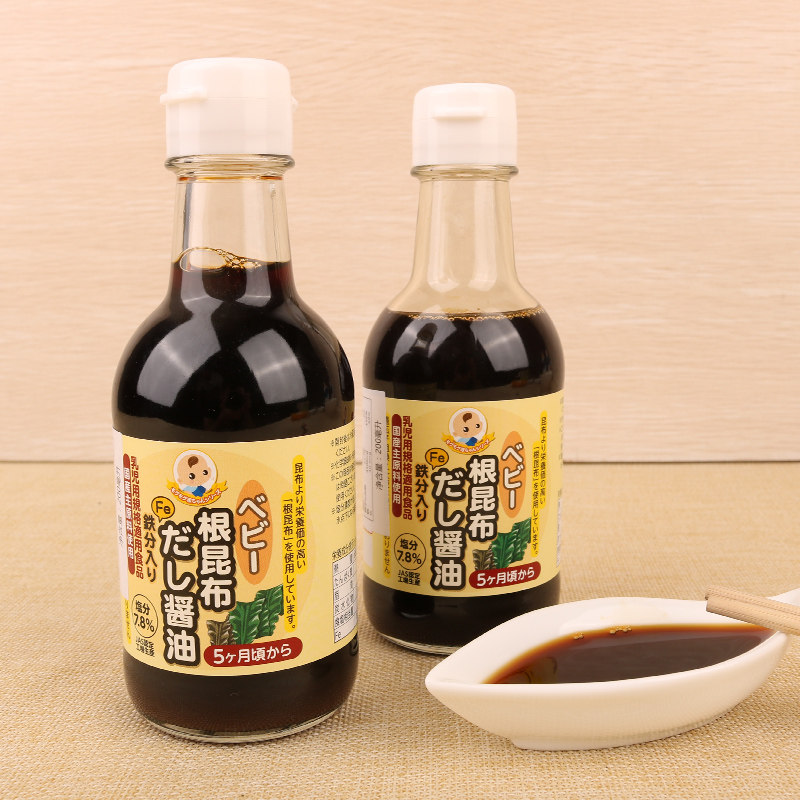 Japan imported Myoya Japanese baby low salt kombu soy sauce supplement food bibimbap seasoning children 200ml