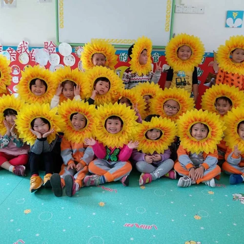 Детский головной убор с изображением подсолнуха