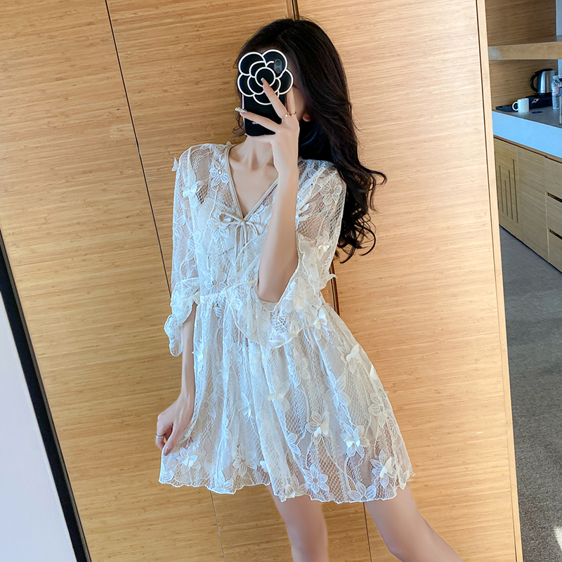 Swimsuit women's three-piece blouse 2021 new conservative Korean ins cover belly thin sexy bikini spa