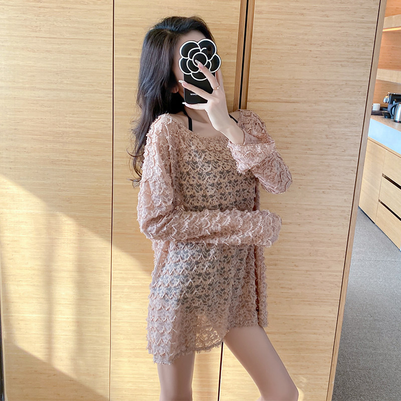 Swimsuit women 2021 new style cover belly show skinny bikini three-piece set conservative student Korea ins sexy hot spring