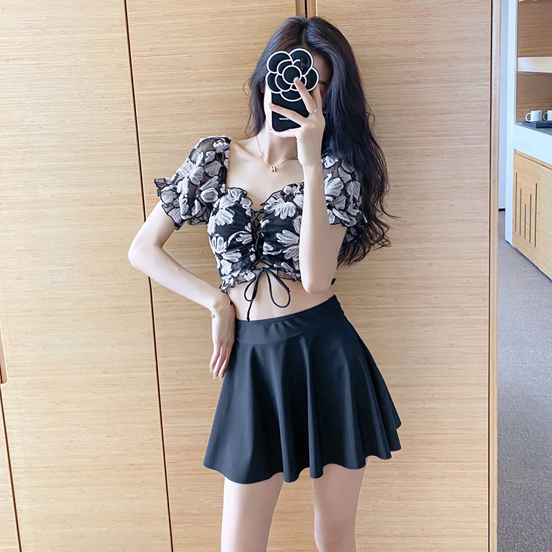 2021 New fashion Korean in fairy shade and thin, thin, hot spring swimming suit female summer