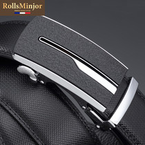 High-end brand business casual mens belt leather first layer cowhide belt simple suit young and middle-aged belt tide