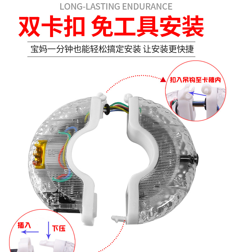 Trẻ em cân bằng xe hoa trống ánh sáng xe đạp đêm cưỡi bánh xe nóng đèn lốp xe đèn bánh xe phát sáng đầy màu sắc flash - Smart Scooter xe đạp thăng bằng trẻ em