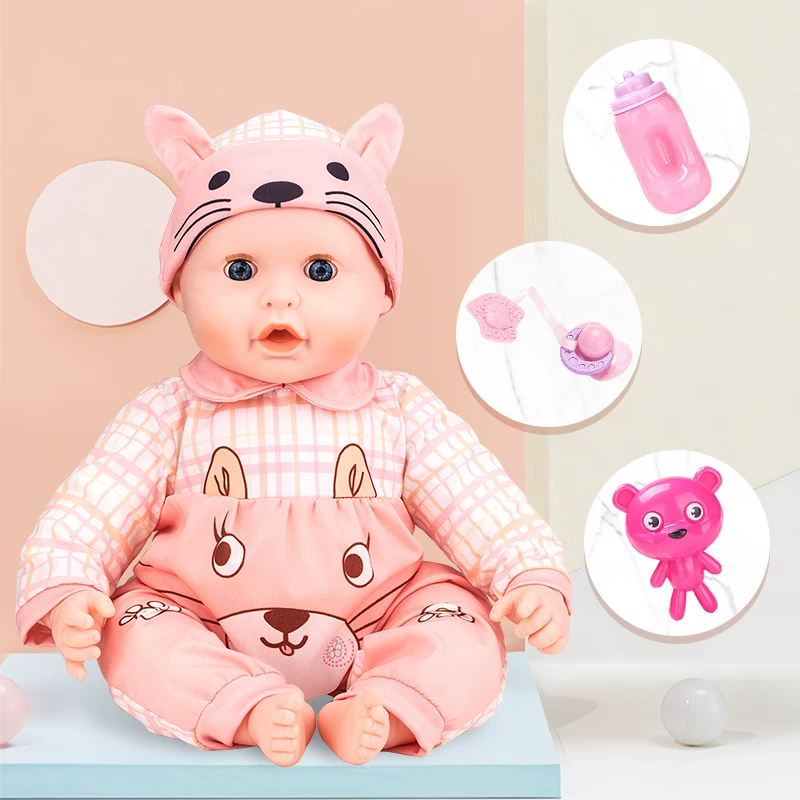 Doll, speaking realistic toy for dressing up from soft rubber