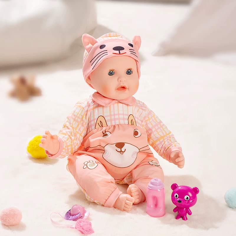 Doll, speaking realistic toy for dressing up from soft rubber