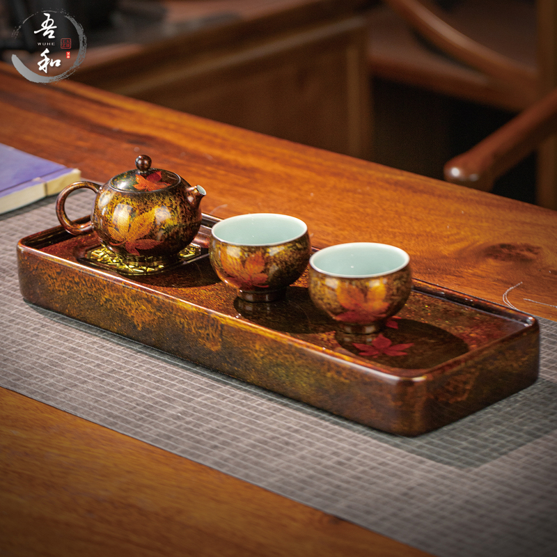 Lacquerware Tea Set from Fuzhou, a National Intangible Cultural Heritage, Featuring Large Lacquer and Mother-Of-Pearl Inlays, Includes One Pot and Two Cups, Dual-Use for Dry and Wet Tea, Complete Set with Tea Tray, Suitable for Gift-Giving Lacquerware Tea Set from Fuzhou, a National Intangible Cultural Heritage, Featuring Large Lacquer and Mother-Of-Pearl Inlays, Includes One Pot and Two Cups, Dual-Use for Dry and Wet Tea, Complete Set with Tea Tray, Suitable for Gift-Giving