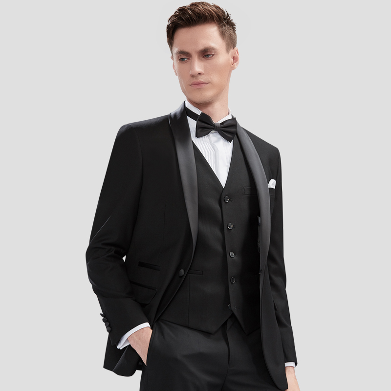Ou said groom suit suit men British slim suit wedding three-piece set wedding Tasty night dress man