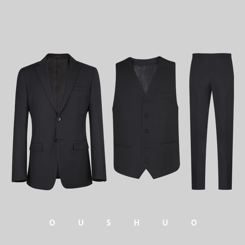 Suit phù hợp với nam giới phù hợp với ba mảnh bộ sửa chữa của Hàn Quốc phiên bản của doanh nghiệp chính thức mặc chuyên nghiệp mặc cho chú rể làm việc chiếc váy cưới