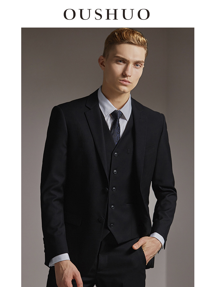 Ouya suit business men professional suit suit Korean edition three pieces of costume groom wedding dress