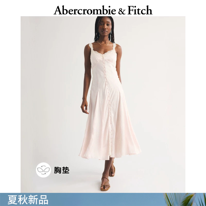 Af Draped Lace Striped Camisole Dress with Chest Pads, Two-Way Wear, Cardigan, New Summer and Autumn Women's Fashion 26, 159-7362 Af Draped Lace Striped Camisole Dress with Chest Pads, Two-Way Wear, Cardigan, New Summer and Autumn Women's Fashion 26, 159-7362