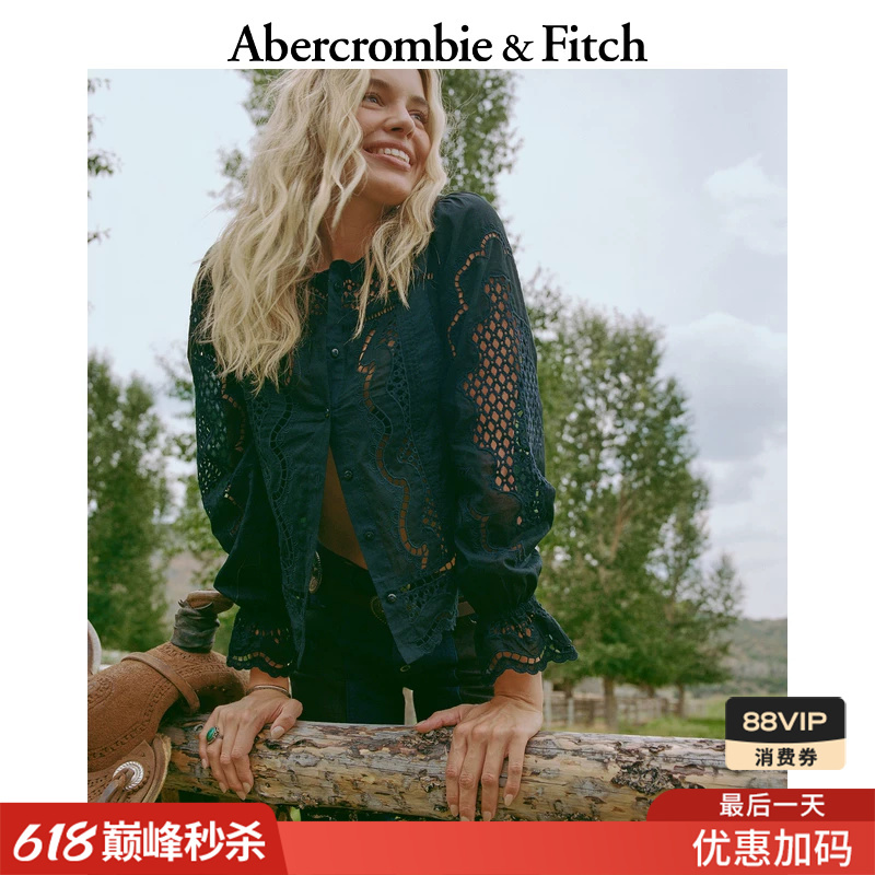 [Kemo Sabe Collaboration Series] Af Cotton Resort-Style Lace Shirt 25 Autumn Women's Clothing 140-5378