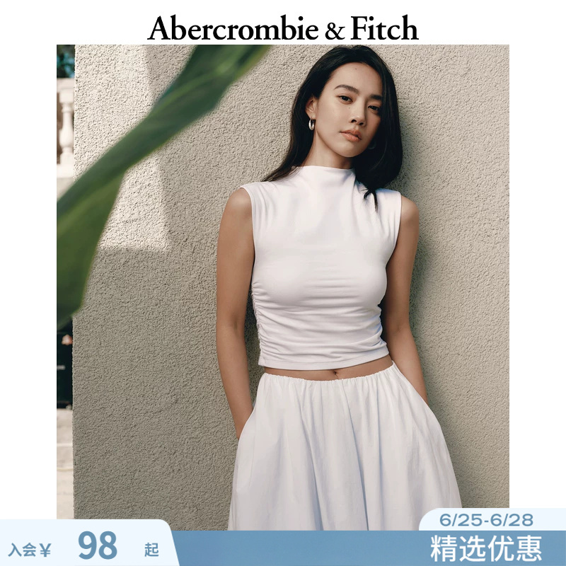 Af Women's Clothing 25 Summer French Elegant Slim Fit Half-High Collar Modal T-Shirt Vest Top 139-3473 Af Women's Clothing 25 Summer French Elegant Slim Fit Half-High Collar Modal T-Shirt Vest Top 139-3473